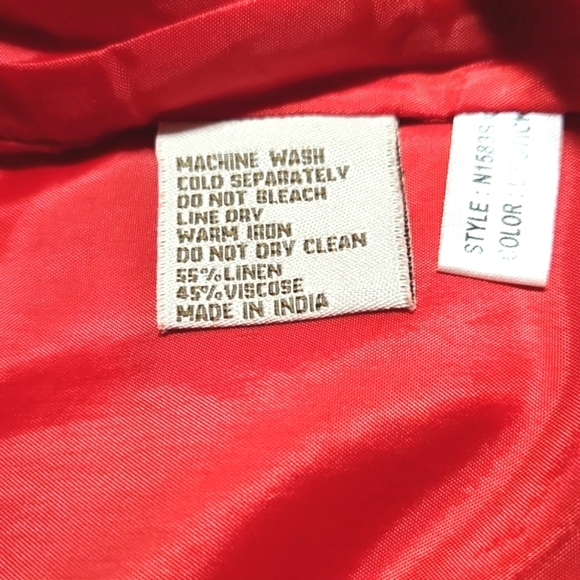 NEW Ryan Michael Aztec Navajo Blanket Linen Blend Striped Skirt Size 10 - Picture 7 of 9